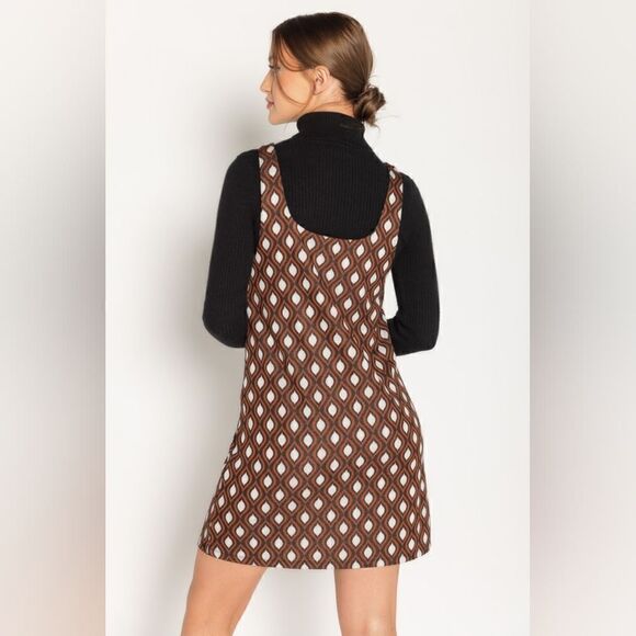 New With Tags Eclipse Size Small Sleeveless Retro Print Jumper With Flap Pockets - Picture 2 of 12